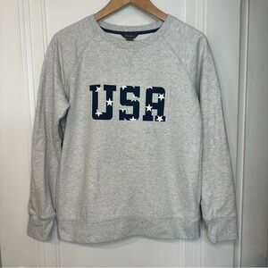 Eddie Bauer Light Gray USA Sweatshirt